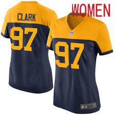 Women Green Bay Packers #97 Kenny Clark Nike Navy Game NFL Jersey